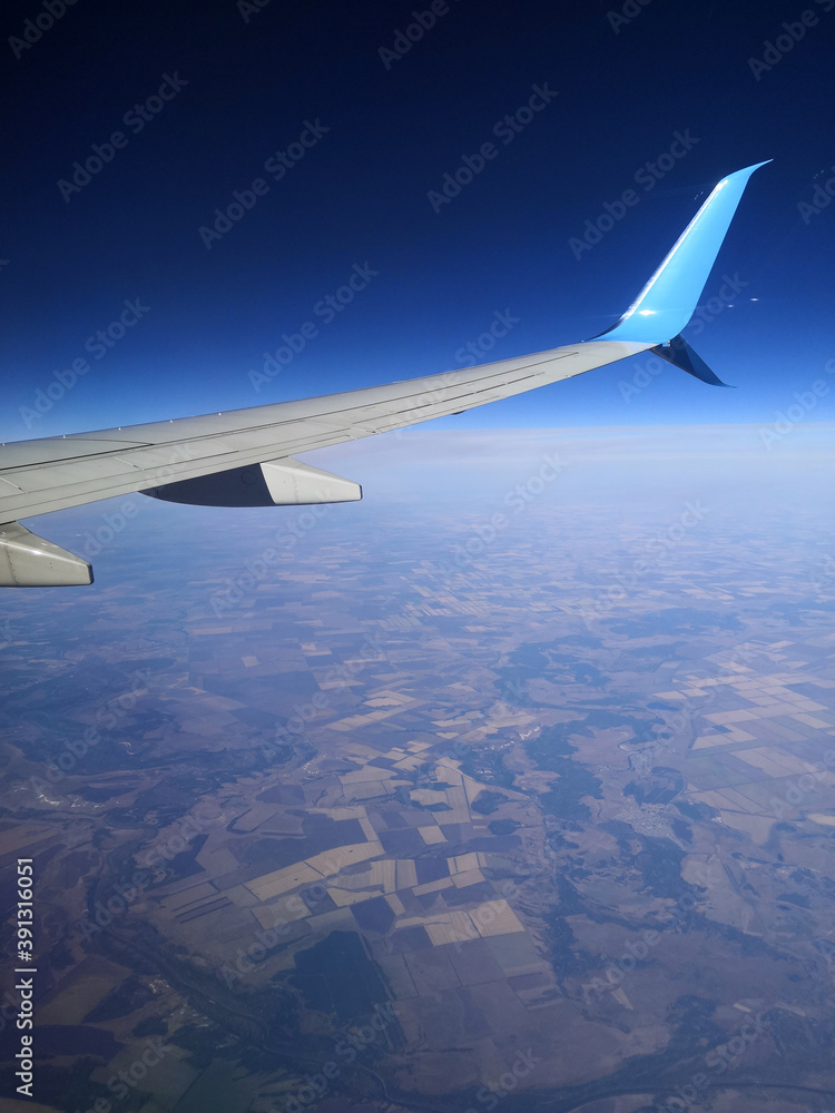 Obraz premium view from airplane window