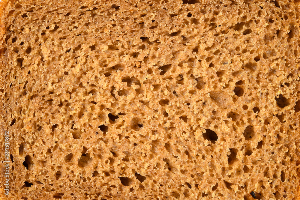 Detailed view of rye bread texture in high resolution. macro close up Detailed view of rye bread texture in high resolution. macro close up