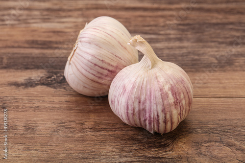 Fresh ripe and tasty garlic