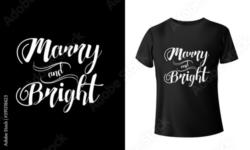 Marry Christmas day custom typography t shirt design.