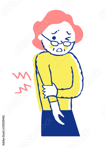 腕が痛い女性