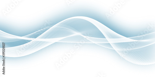 Soft blue abstract business graphic wave background 