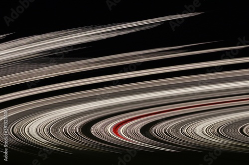 white curved lines on black background simulating high speed blur effect