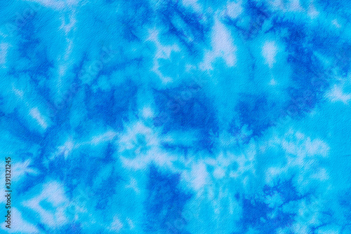 blue tie dye pattern abstract background.