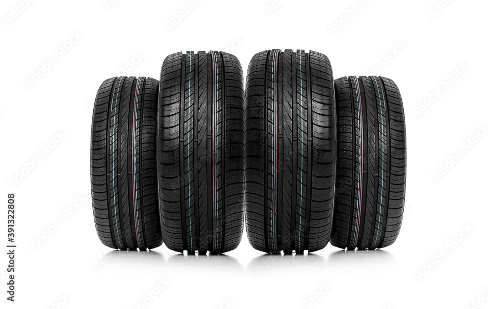 Car tires abstract background isolated on white Car tires abstract background isolated on white