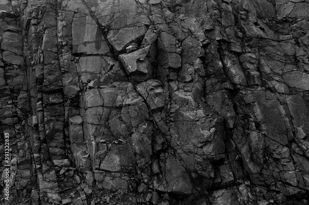 Stone wall black and white Stone wall black and white