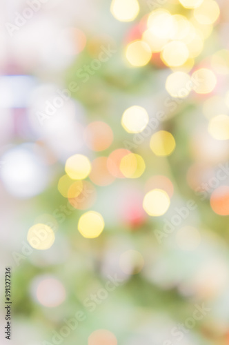 Abstract christmas blurry background with colorful bokeh