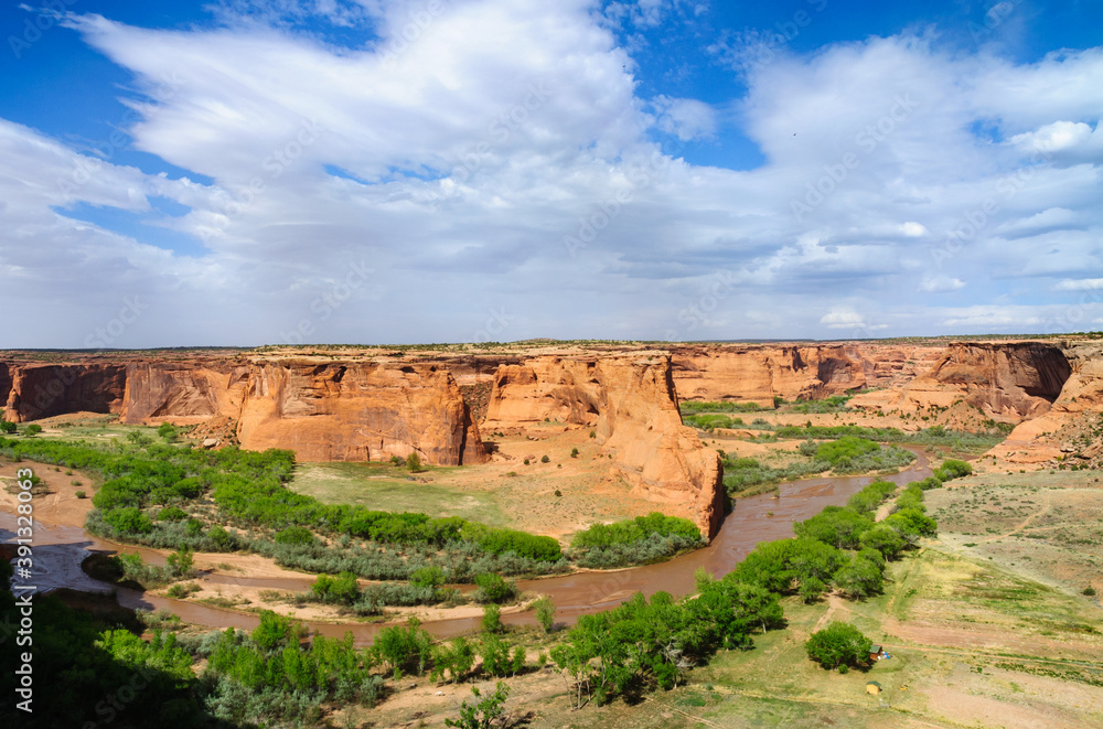 Curving Stream at Canyon de Chelly National Monument