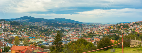 Panoramic Views of the largest city in Galicia Vigo Spain