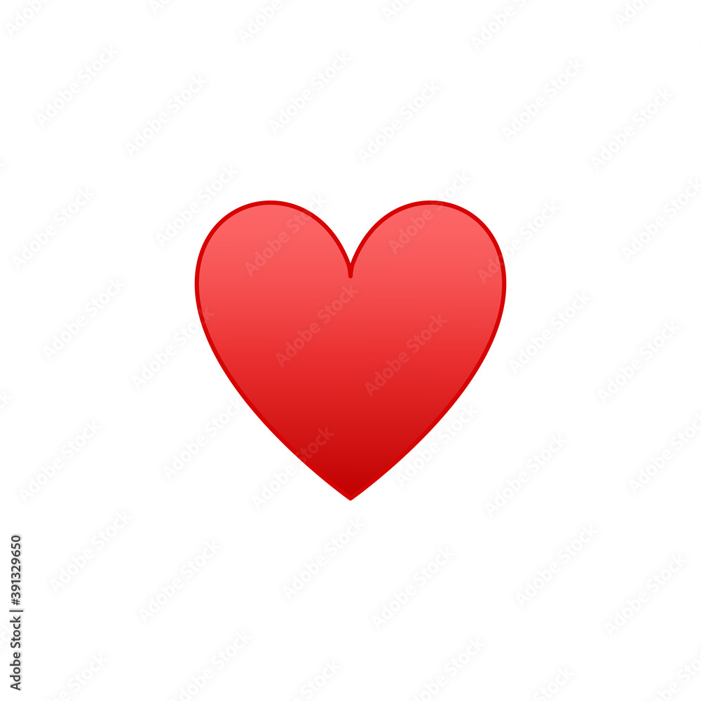 Heart emoji icon isolated on white background. Card symbol modern, simple, vector, icon for website design, mobile app, ui. Vector Illustration Heart emoji icon isolated on white background. Card symbol modern, simple, vector, icon for website design, mobile app, ui. Vector Illustration