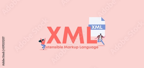 XML extensible markup language. Web programming certificate applications security digital privacy and marketing form of encryption guarantee convenient transaction certificate with vector quality. photo