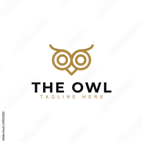 Modern owl logo icon concept vector illustration.