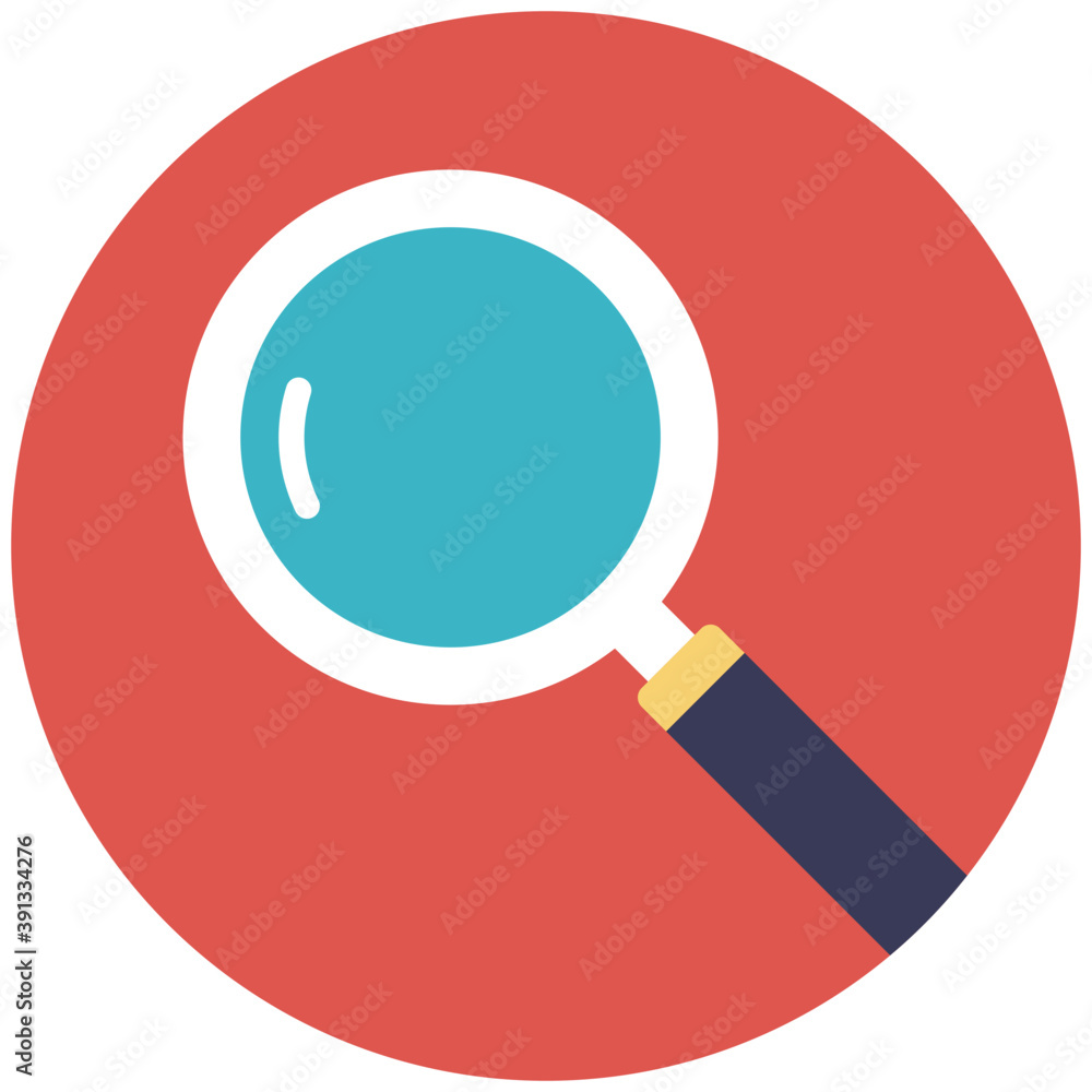 A simple magnifier flat vector icon
A simple magnifier flat vector icon