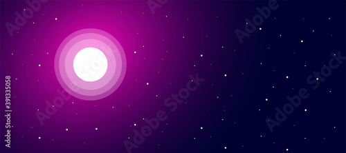 sfondo, cielo, luna piena, stelle, stellato