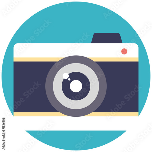 
Camera vector in trendy flat design icon
