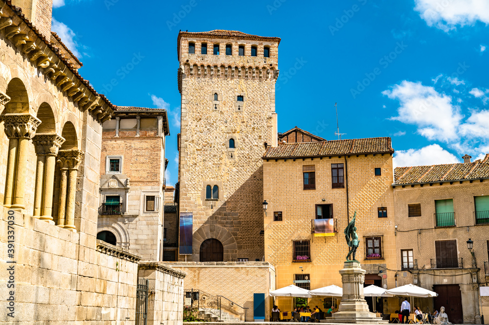 Lozoya Keep in the Old Town of Segovia in Spain