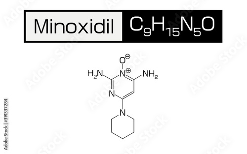 AGA　薄毛治療に使われる成分ミノキシジルの化学式