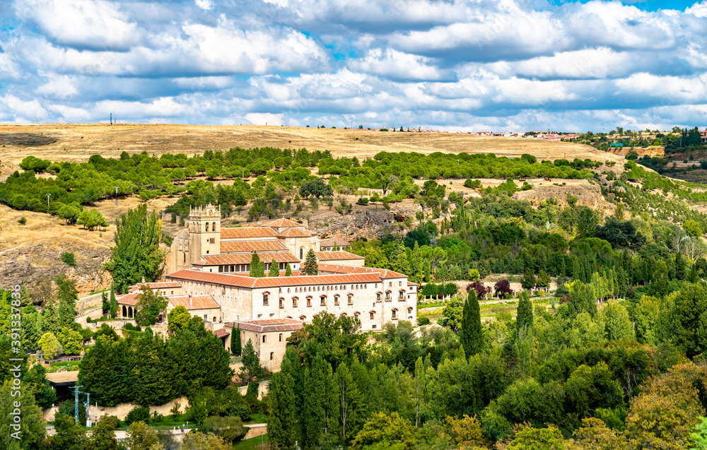 View of the Monastery of Santa Maria del Parral in Segovia, Spain