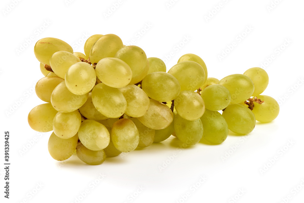 Ripe green grape, isolated on white background Ripe green grape, isolated on white background