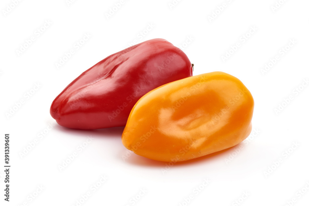 Sweet peppers, isolated on white background Sweet peppers, isolated on white background