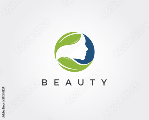 minimal beauty logo template - vector illustration