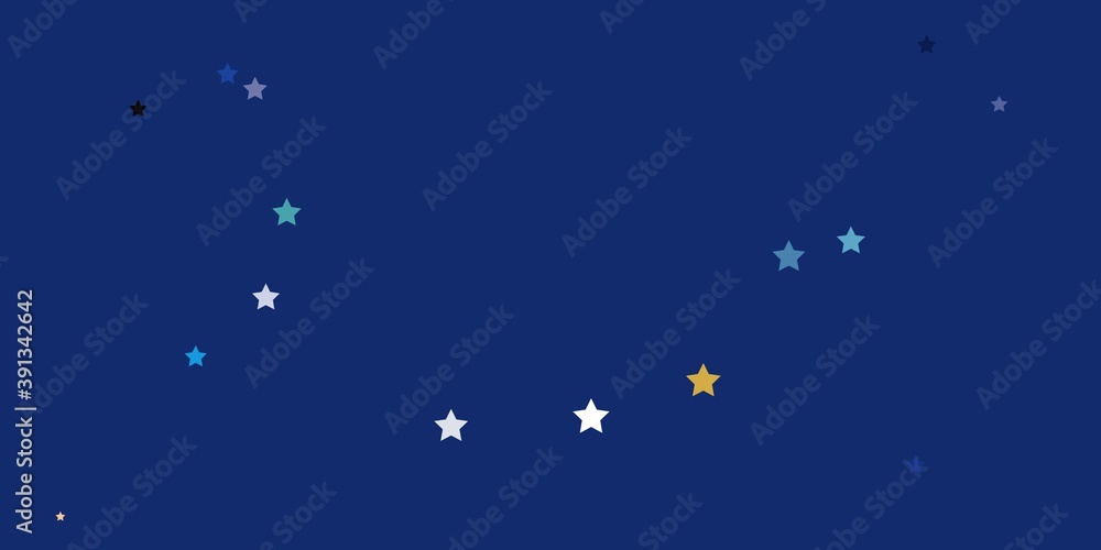 Dark Blue, Yellow vector layout with bright stars. Dark Blue, Yellow vector layout with bright stars.