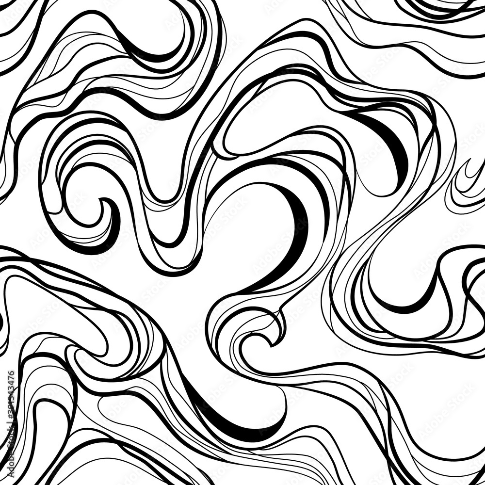 Abstact waves seamless pattern, irregular dynamic lines, vibrant stripes Abstact waves seamless pattern, irregular dynamic lines, vibrant stripes