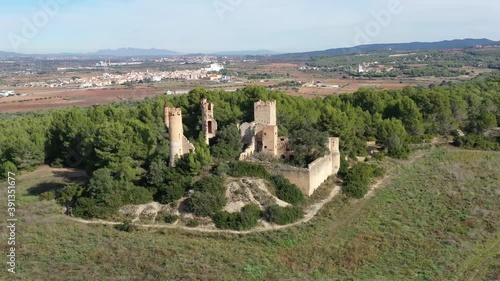 Muga Castle in Lower Penedes, in the municipality of Bellvei. Catalonia Spain photo