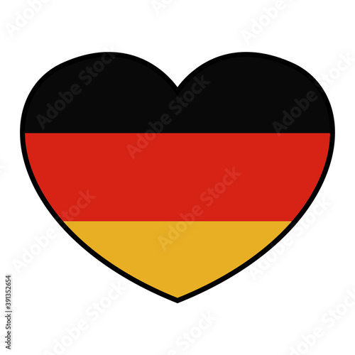 Isolated heart october fest germany icon- Vector