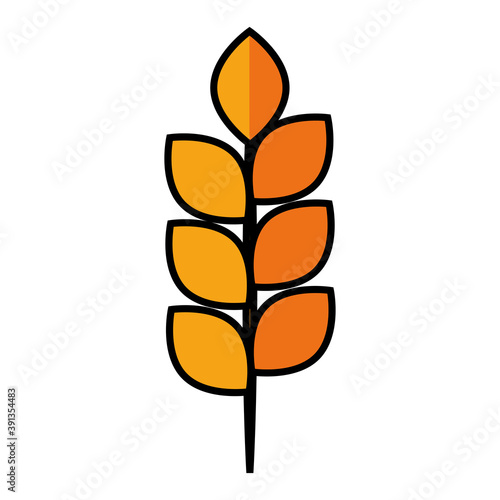 Isolated wheat october fest germany icon- Vector