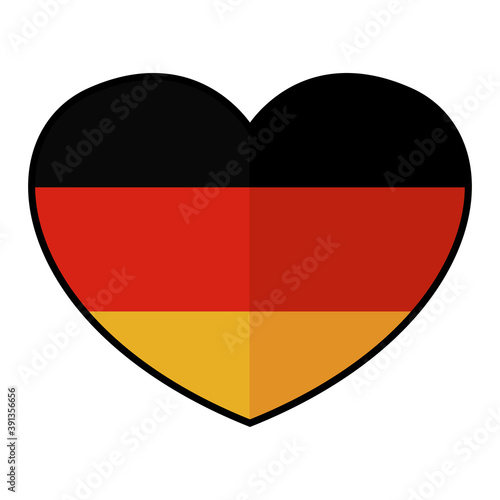 Isolated heart october fest germany icon- Vector