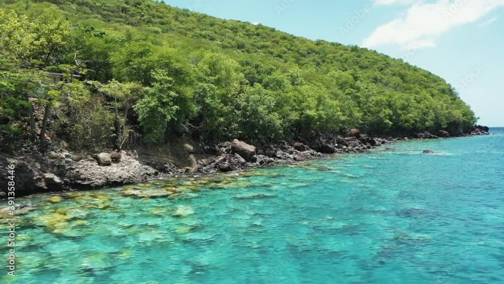 Tropical island drone coast view (Martinique, Anses d'Arlet) Tropical island drone coast view (Martinique, Anses d'Arlet)