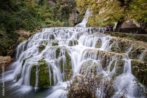 Orbaneja waterfall  Orbaneja del Castillo  Burgos  Spain