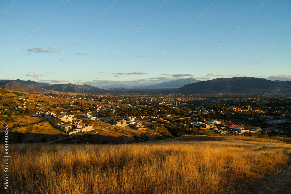 Panorama of the city of Oaxaca, seen from San Felipe del Agua