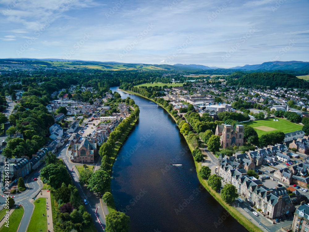 View for Inverness City in Scotland