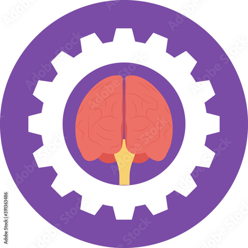 
Mind bulb flat vector icon. Creative mind concept 
