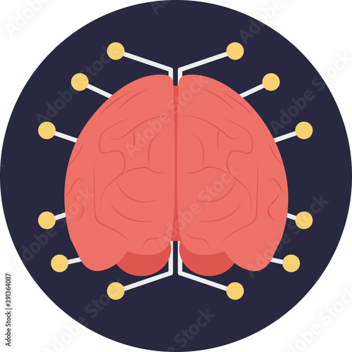 
Mind bulb flat vector icon. Creative mind concept 
