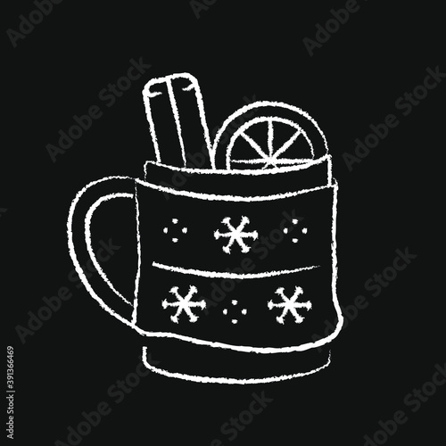 chalk icon, Hygge, a cup of hot mulled wine
