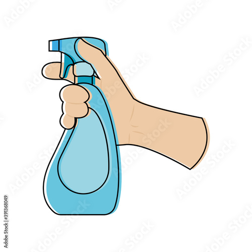 Isolated clean soap activity home with hands icon- Vector