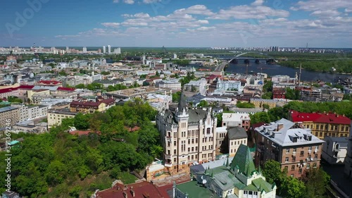 Aerial view of Sofia Square and Mykhailivska Square photo