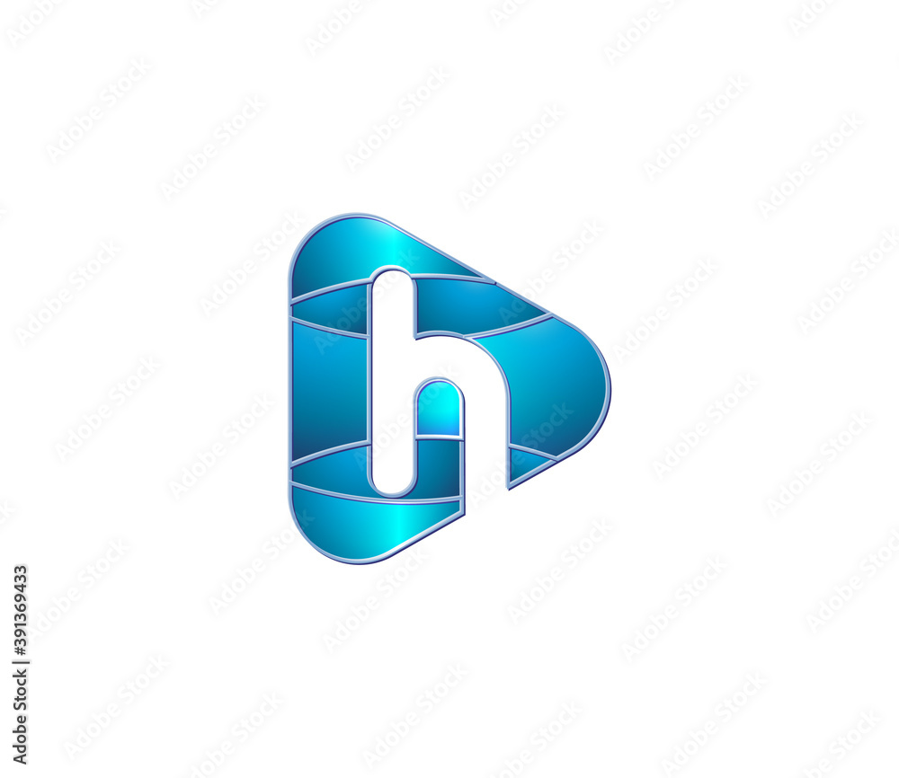 H Alphabet Modern Play Logo Design Concept H Alphabet Modern Play Logo Design Concept