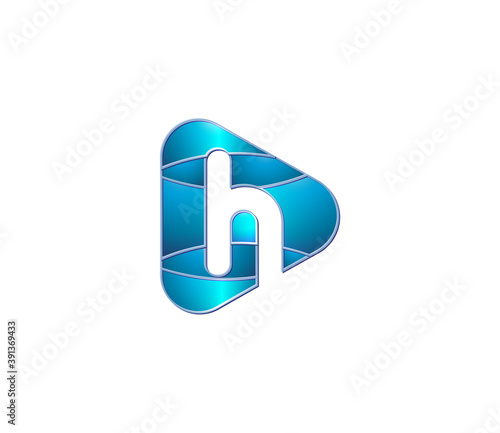 Free Download H Alphabet Modern Play Logo Design Concept - GFXLoad