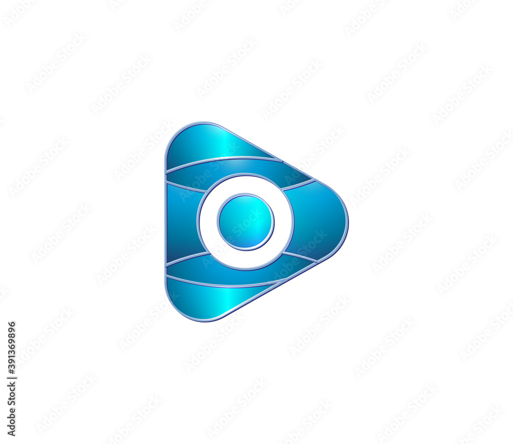 O Alphabet Modern Play Logo Design Concept O Alphabet Modern Play Logo Design Concept