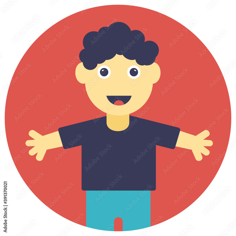 Friendly father with open arms ready for hugging, flat vector icon
Friendly father with open arms ready for hugging, flat vector icon