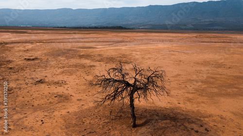 drone landscape - drylands of laguna de sayula