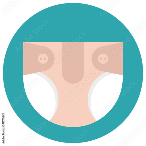 
Flat icon design of a diaper
