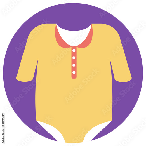  Baby clothing flat icon design of onesie 