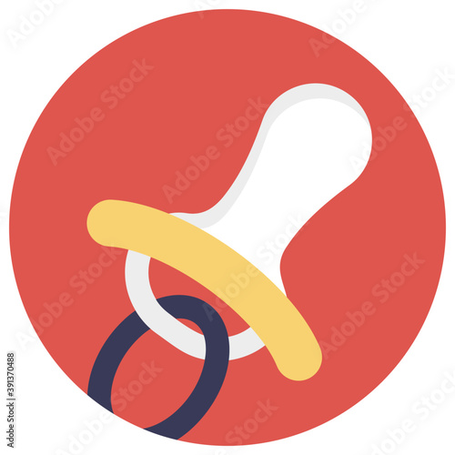 
Flat icon design of pacifier
