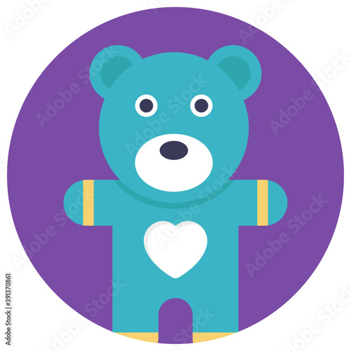 
A stuff toy flat icon design
