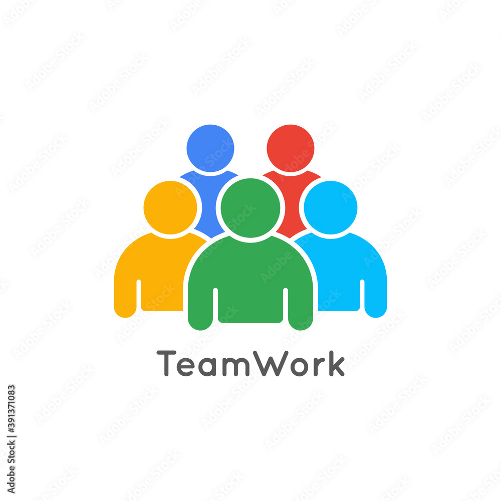 Teamwork icon business concept. Team work logo